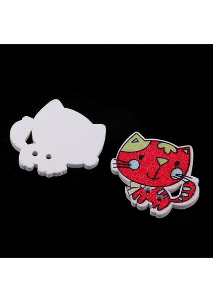 50X Ahşap Düğmeler 2 Delik Kedi Şekli Düğmeleri Zanaat Düğmeleri Dikiş Düğmesi (Yurt Dışından) modelleri