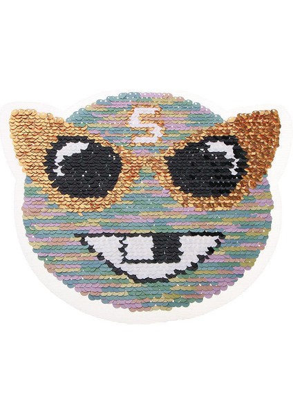 Tersinabled Cat Head Sequins Yamalar Çantalar Için Aplike (Yurt Dışından)