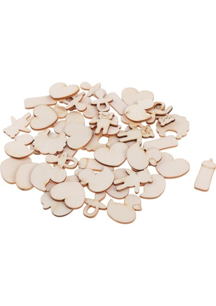 100 Parça Aşk Şekil Kalpleri Boş Boş Ahşap Süslemeler El Sanatları - Karışık (Yurt Dışından) fiyatları