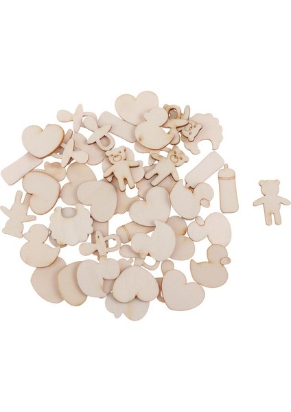 100 Parça Aşk Şekil Kalpleri Boş Boş Ahşap Süslemeler El Sanatları - Karışık (Yurt Dışından) fırsatları
