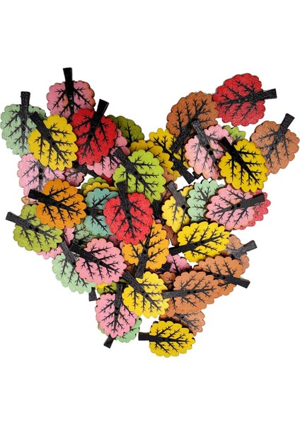 50ADET Ahşap Renkli Dekoratif Ağaç Düğmeleri Zanaat Malzemeleri Için 2 Delik (Yurt Dışından) fiyatları