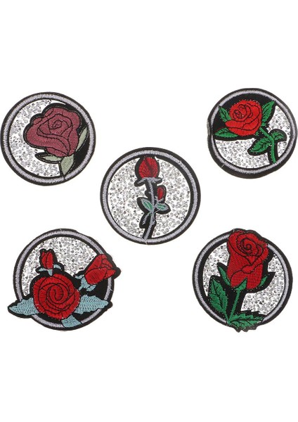 5 Adet Işlemeli Rhinestone Çiçek Yama Demir Üzerinde Kıyafetler Dekor Için (Yurt Dışından) indirimleri