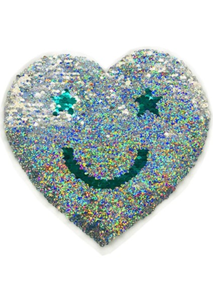Aşk Kalp Sequin - El Sanatları - Yama Tersinir Aplike Üzerinde Işlemeli Dikiş (Yurt Dışından)