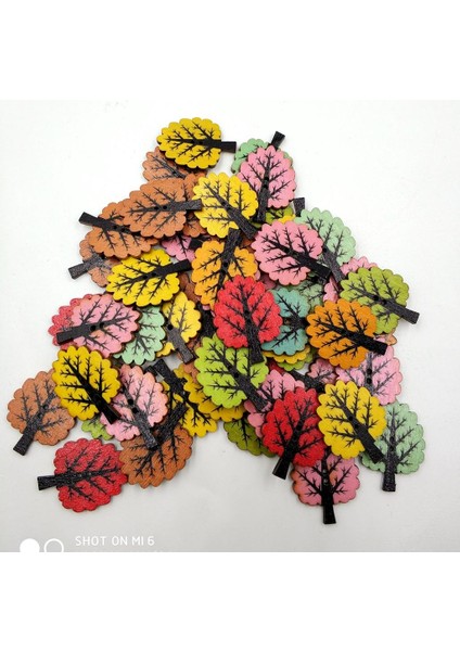 50ADET Ahşap Renkli Dekoratif Ağaç Düğmeleri Zanaat Malzemeleri Için 2 Delik (Yurt Dışından) modelleri