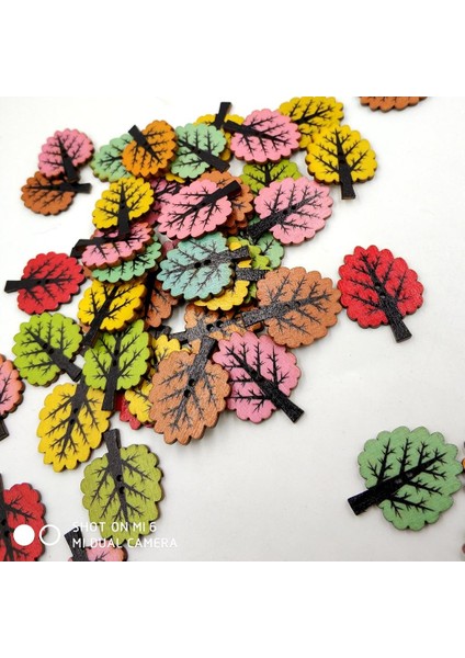 50ADET Ahşap Renkli Dekoratif Ağaç Düğmeleri Zanaat Malzemeleri Için 2 Delik (Yurt Dışından) indirimleri