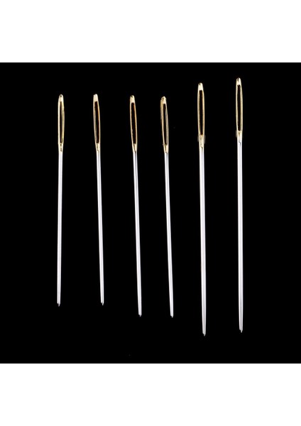 6ADETSET Ev El Dikiş Iğneleri Tuval Deri Denim Onarım Araçları 6ADET Aiguilles Oeil (Yurt Dışından) modelleri