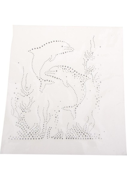 Dolphin Rhinestones Iron Sıcak Fix Motif Isı Isı Presinde Aplike Yama 10.9X10.2 (Yurt Dışından)