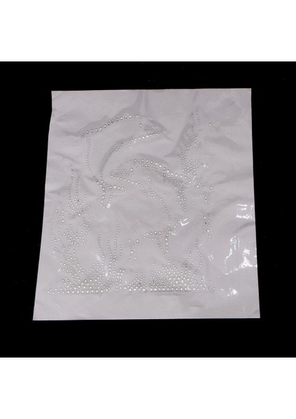 Dolphin Rhinestones Iron Sıcak Fix Motif Isı Isı Presinde Aplike Yama 10.9X10.2 (Yurt Dışından) modelleri