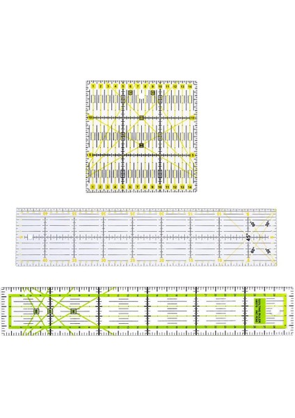 3ADET 15X15CM10X45CM5X30CM Akrilik Kapitone Yorganlar Patchwork Kesme Yöneticileri 3 Adet B (Yurt Dışından) fiyatları