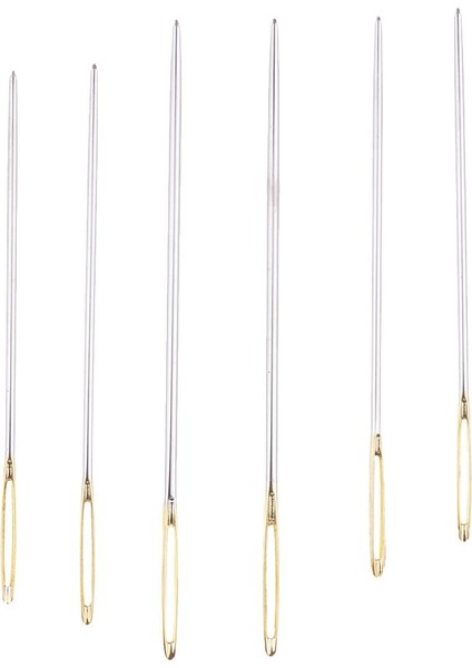 6ADETSET Ev El Dikiş Iğneleri Tuval Deri Denim Onarım Araçları 6ADET Aiguilles Oeil (Yurt Dışından) indirimleri