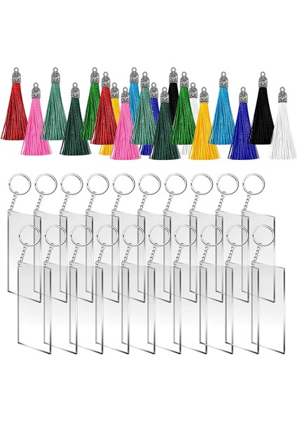 58MM Püsküller Vinil Anahtarlık Kayışları Bilezik Için Yüzüklerle Boşluklar (Yurt Dışından)