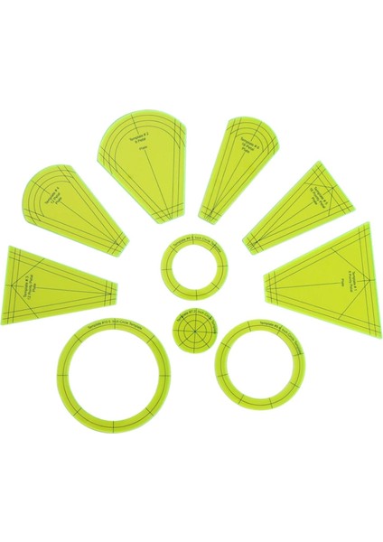 10 Adet Şablon Akrilik Dikiş Patchwork Çerçeveleri Cetvel Aracı (Yurt Dışından)