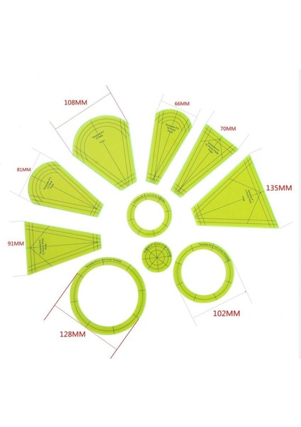 10 Adet Şablon Akrilik Dikiş Patchwork Çerçeveleri Cetvel Aracı (Yurt Dışından) fırsatları