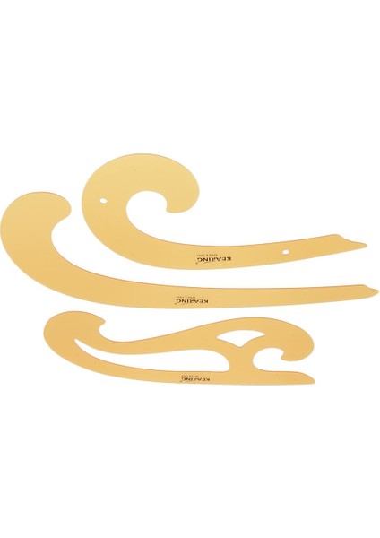 3 Adet Dayanıklı Plastikten Yapılmış ve 30 cm Çizmek Için Kullanılan Fransızca Kavisli Cetvel (Yurt Dışından) fiyatları