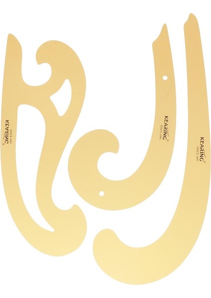 3 Adet Dayanıklı Plastikten Yapılmış ve 30 cm Çizmek Için Kullanılan Fransızca Kavisli Cetvel (Yurt Dışından) modelleri