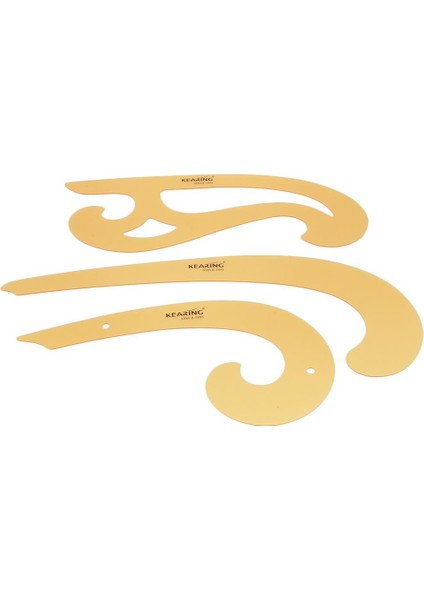 3 Adet Dayanıklı Plastikten Yapılmış ve 30 cm Çizmek Için Kullanılan Fransızca Kavisli Cetvel (Yurt Dışından) fırsatları