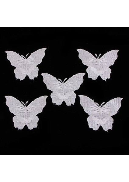 5 Adet Nakış Dantel Kelebek Aplike Elbise Işlemeli Dantel Motif Yaması (Yurt Dışından) fiyatları