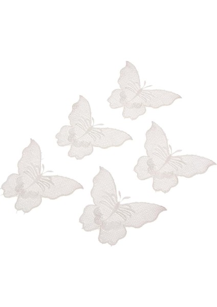 5 Adet Nakış Dantel Kelebek Aplike Elbise Işlemeli Dantel Motif Yaması (Yurt Dışından) fırsatları