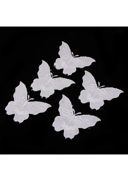 5 Adet Nakış Dantel Kelebek Aplike Elbise Işlemeli Dantel Motif Yaması (Yurt Dışından) indirimleri