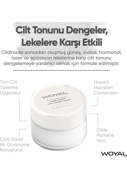 Koyu Leke Karşıtı Krem 50 ml