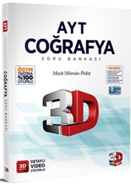 3D Yayınları Ayt Coğrafya Soru Bankası 0922