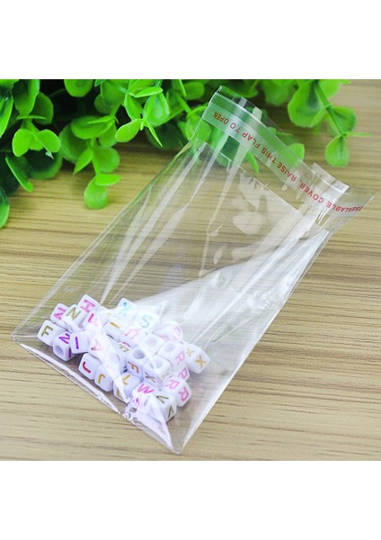 Bantlı Şeffaf Poşet 7X10 cm (100 Adet)