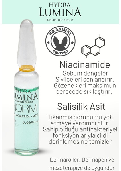 Norm Sebum ve Kontrol Ampul 6 Adet