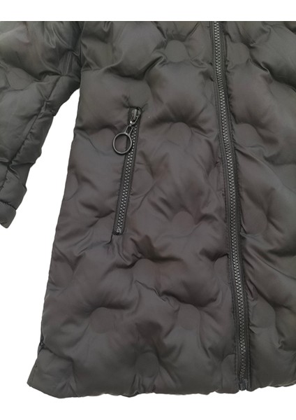 Kız Çocuk Yakası Kürklü Peluş Astarlı Çıkarılabilir Kapüşonlu Mont fırsatları
