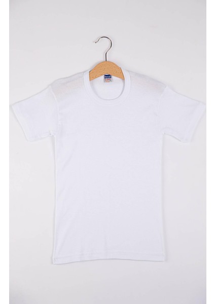 1510 Erkek Çocuk Kısa Kollu Bisiklet Yaka Ribana Faniala Atlet