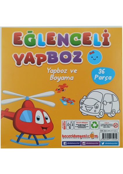 Eğlenceli Yapboz ve Boyama Kitabı 2 Ürün Bir Arada