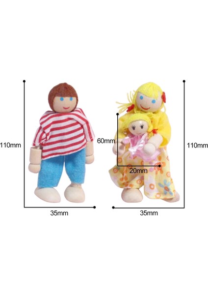 Okul Öncesi Çocuklar Için Dollhouse Minyatür Bebekler A modelleri