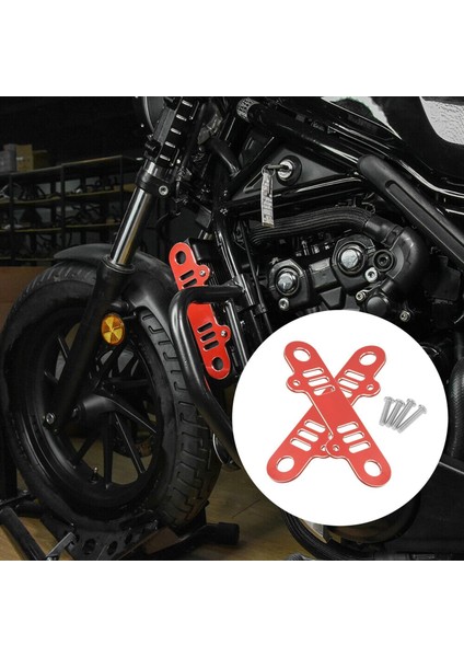 Honda Rebel Cmx 500 300 Kırmızı Için Yan Radyatör Koruma Grille Kapağı modelleri