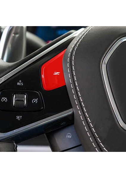 Araç Direksiyon Simidi Z Düğmesi Kontrol Anahtarı Aksesuarları C8 Kırmızıya Uygun modelleri