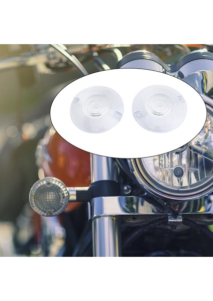 2x Motosiklet Turn Sinyal Işık Lens Kapak Su Geçirmez 3 1/4 "harley Clear Için Uyuyor fırsatları
