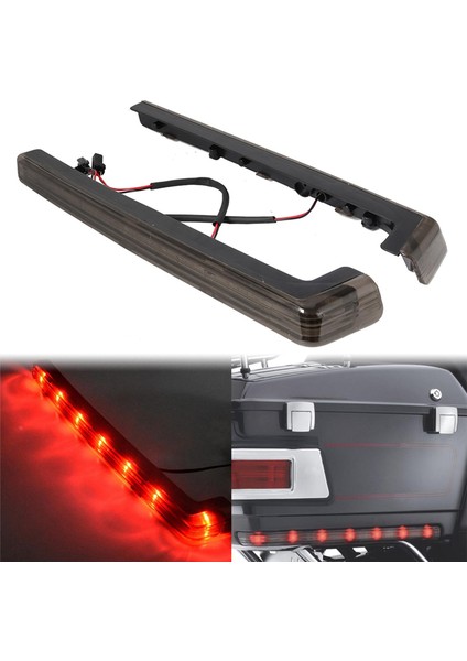 2 Pack Motosiklet Yan Panel LED Işık Aksesuarları Cvo Yolu Gride Gri fiyatları