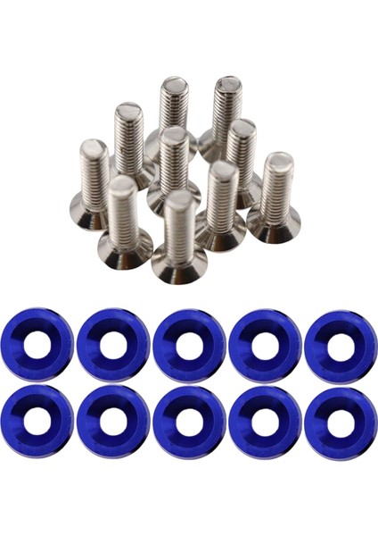 20PCS Araç Modifiye Vidalar Conta Paslanmaz Çelik Alüminyum Trim Cıvatalar Vidalar Mor(Yurt Dışından)