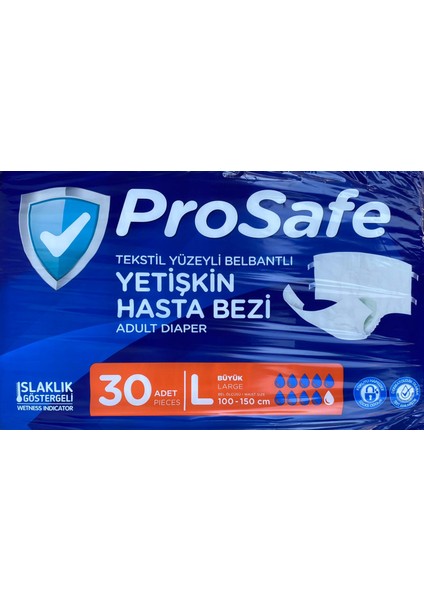 Prpsafe Yetişkin Hasta Bezi Large 30 Adet