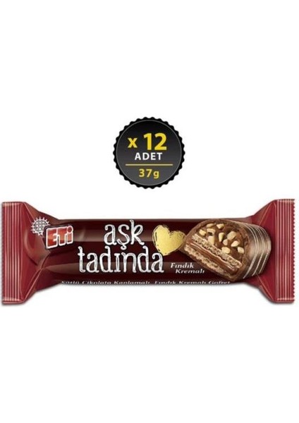 Aşk Tadında Çikolata Fındık Kremalı (12 Adet)