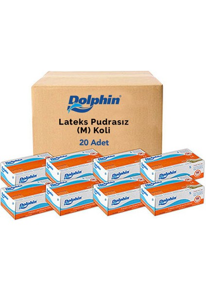 Beyaz Lateks Eldiven Pudrasız (M) 100'LÜ x 20 Paket