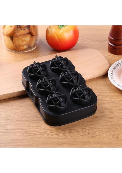 Buz Cube Formu Silikon Gül Şekli Dondurma Kalıp Tepsi 3D Büyük Dondurma Top Makinesi Siyah Kullanımlık Viski Kokteyl Kalıp Bar Araçları | (Yurt Dışından) modelleri
