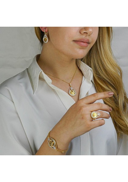 925 Ayar Gümüş Tuğra Desenli Bayan Set fiyatları