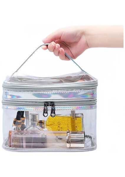 Pvc Şeffaf Taşınabilir Kozmetik Çantası Su Geçirmez Kadın Makyaj Kılıfı Seyahat Temizle Makyaj Güzellik Yıkama Organizatör Banyo Tuvalet Küp | Makyaj Organizatörleri (Yurt Dışından)