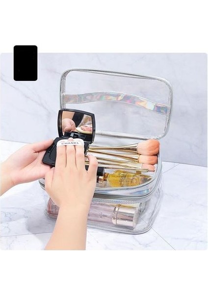 Pvc Şeffaf Taşınabilir Kozmetik Çantası Su Geçirmez Kadın Makyaj Kılıfı Seyahat Temizle Makyaj Güzellik Yıkama Organizatör Banyo Tuvalet Küp | Makyaj Organizatörleri (Yurt Dışından) fiyatları