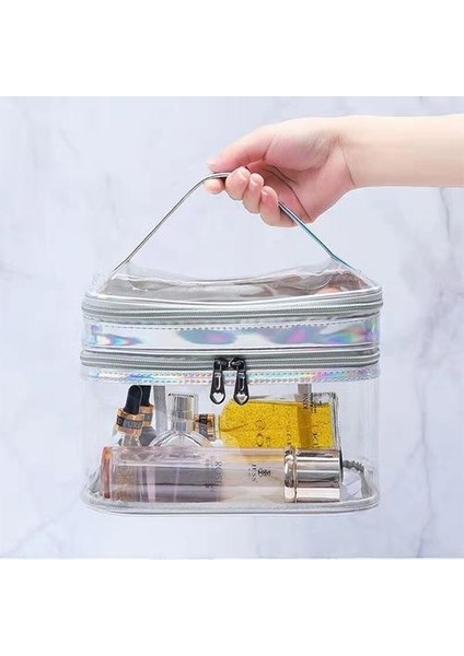 Pvc Şeffaf Taşınabilir Kozmetik Çantası Su Geçirmez Kadın Makyaj Kılıfı Seyahat Temizle Makyaj Güzellik Yıkama Organizatör Banyo Tuvalet Küp | Makyaj Organizatörleri (Yurt Dışından) indirimleri
