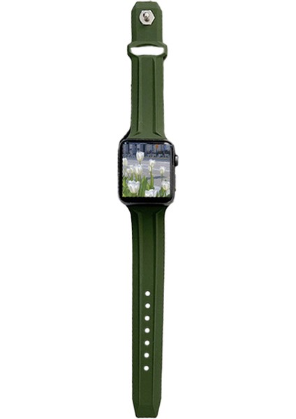 Apple Watch 5 6 7 8 Ultra 42MM 44MM 45MM Tme Line Silikon Kordon