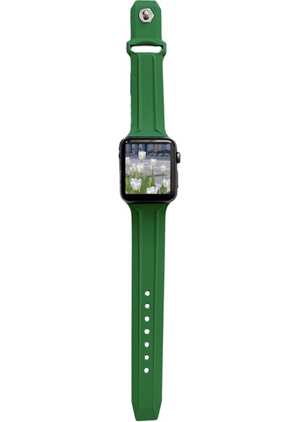 Apple Watch 3 4 5 6 7 8 38MM 40MM 41MM Tme Line Silikon Kordon