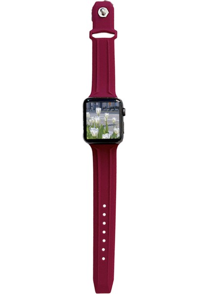 Apple Watch 3 4 5 6 7 8 38MM 40MM 41MM Tme Line Silikon Kordon
