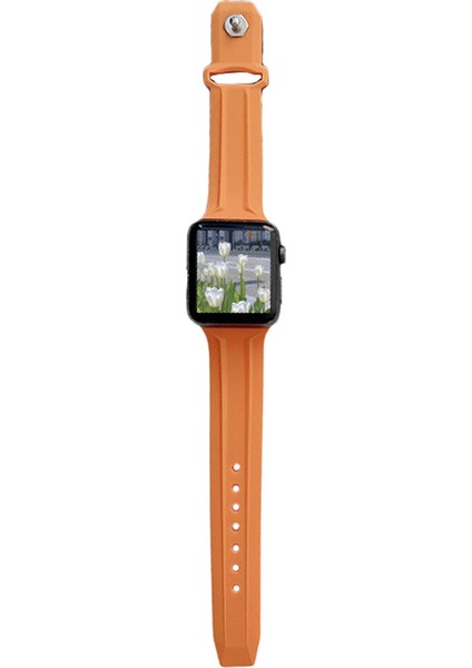 Apple Watch 3 4 5 6 7 8 38MM 40MM 41MM Tme Line Silikon Kordon