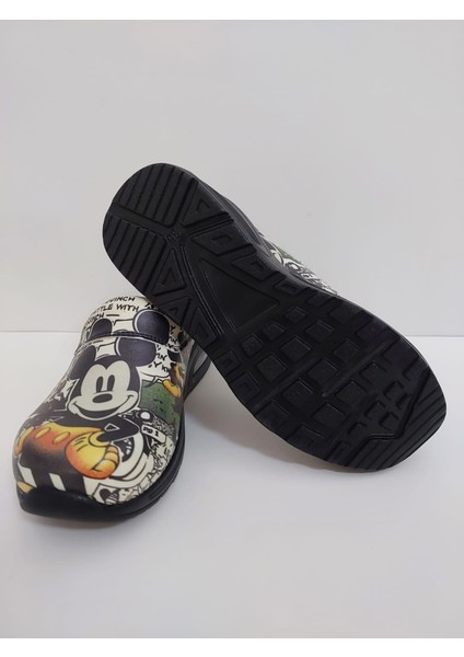 Miki Mickey Temalı 3 Balonlu Airmax Medikal Sabo Terlik Hemşire Terliği Doktor Terliği