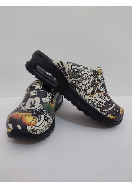 Miki Mickey Temalı 3 Balonlu Airmax Medikal Sabo Terlik Hemşire Terliği Doktor Terliği modelleri